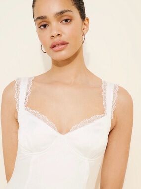 ASTR THE LABEL X nuuly white mini bridal slip